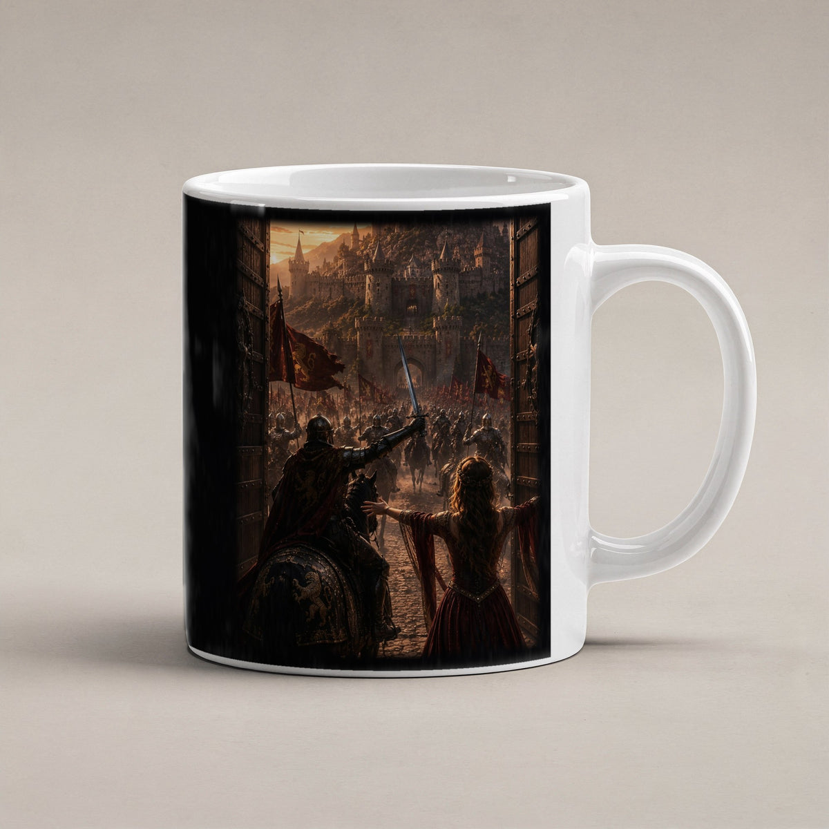 Endlich zu Hause – weiße Tasse, freigestellt