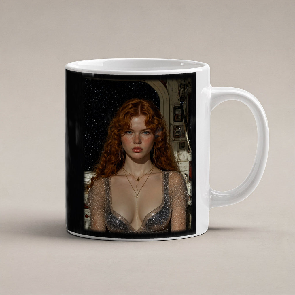 Sternenbrand – weiße Tasse, freigestellt