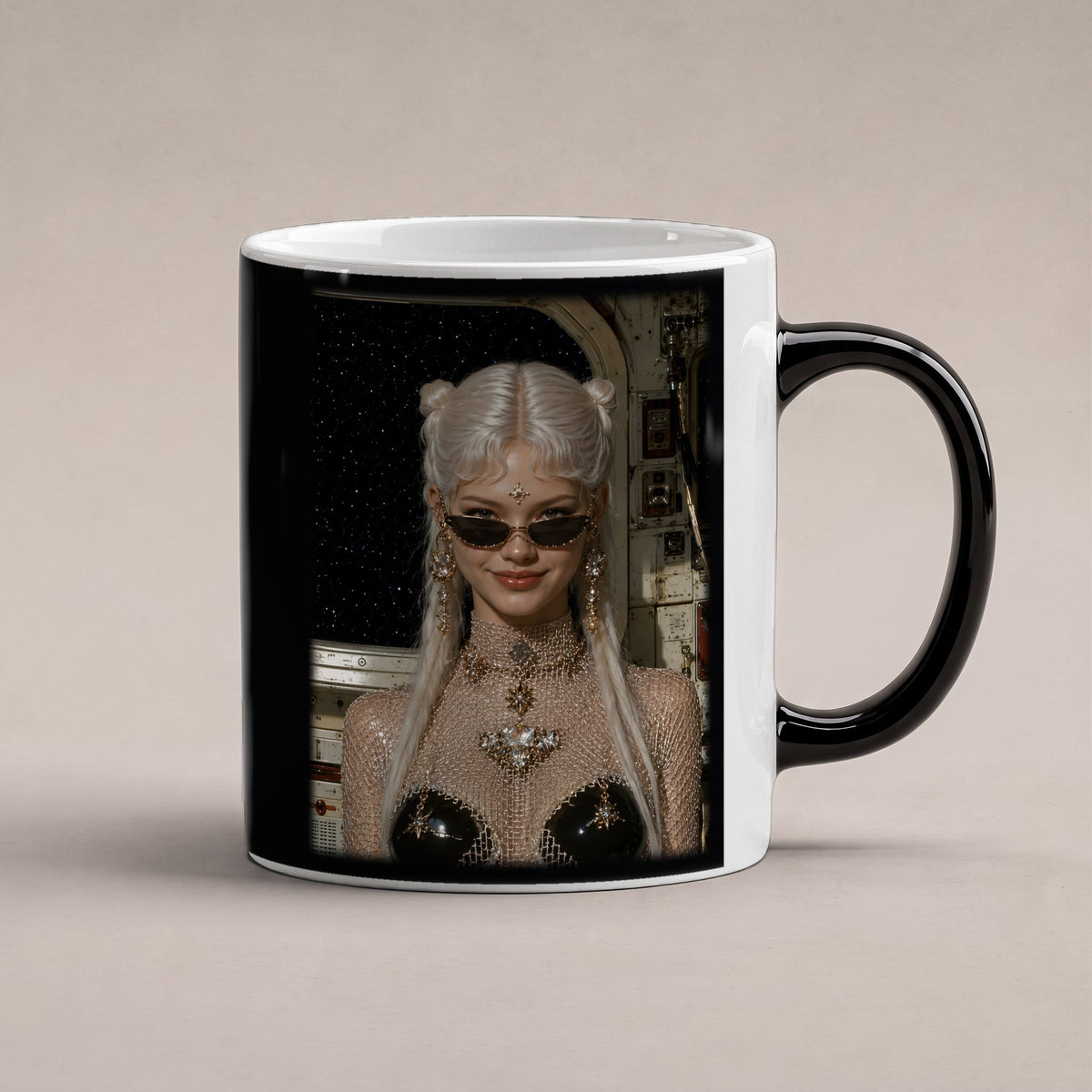 Frostfeuer – Black Edition Zaubertasse mit Motiv (heiß), freigestellt