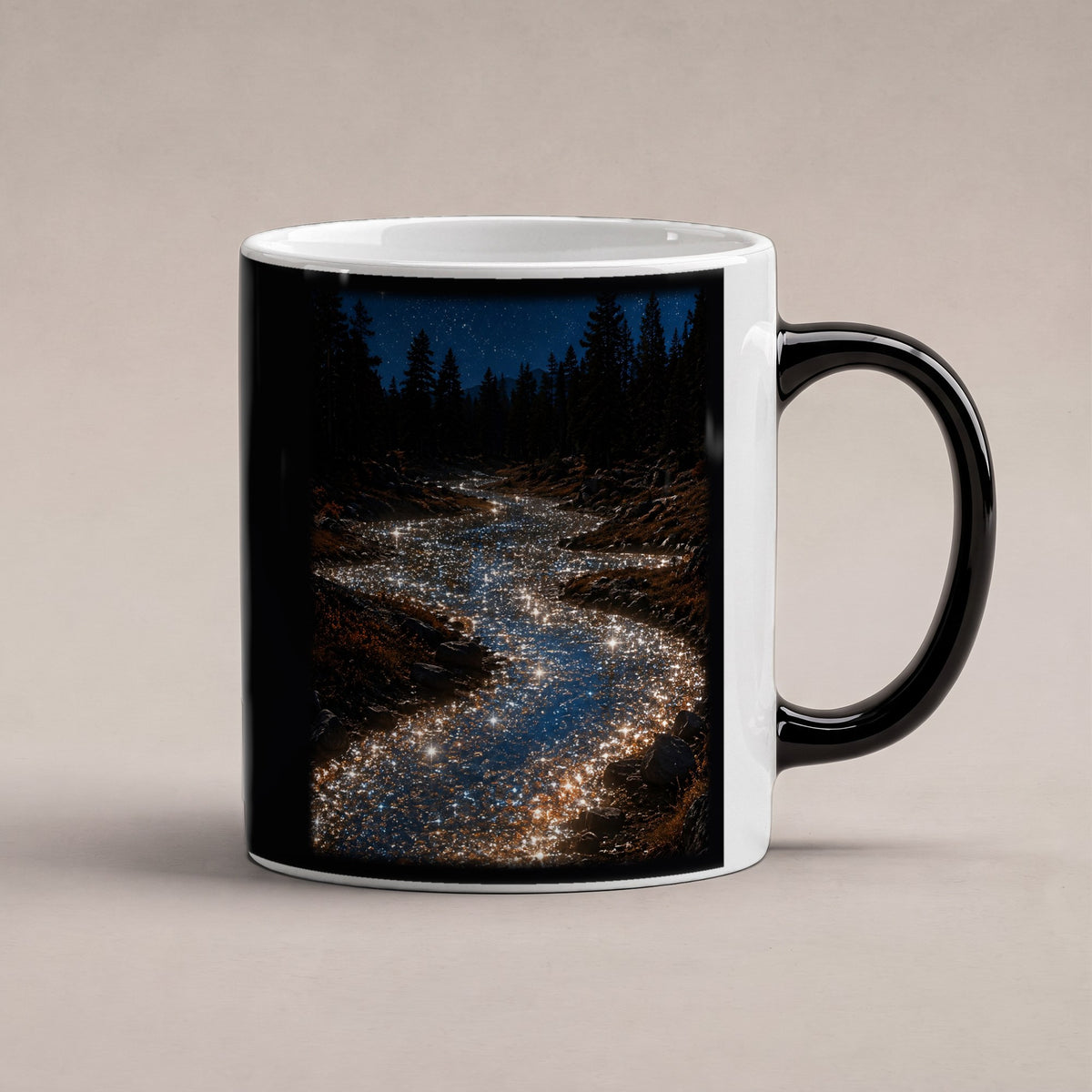 Sternenader – Black Edition Zaubertasse mit Motiv (heiß), freigestellt