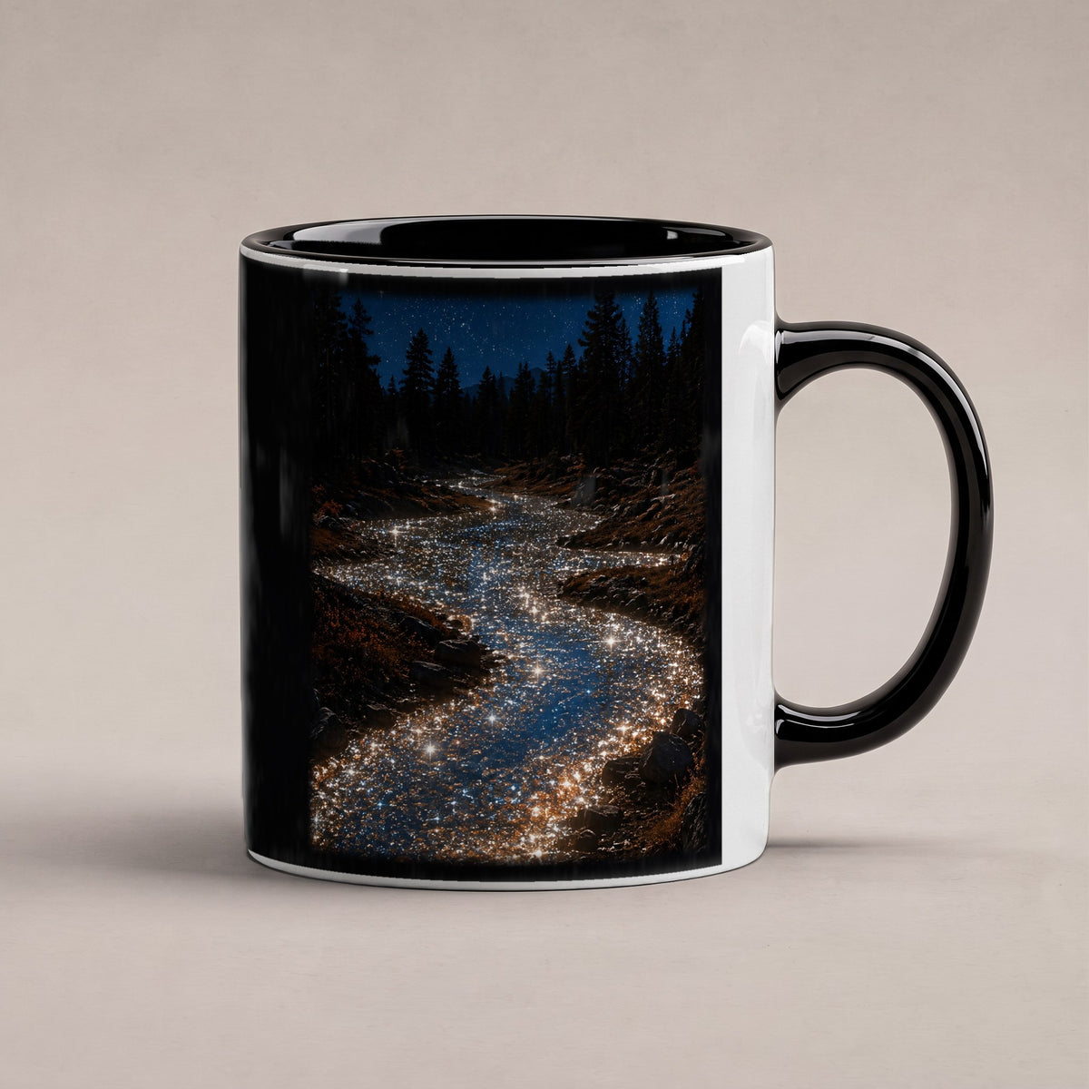 Sternenader – Tasse innen schwarz, freigestellt