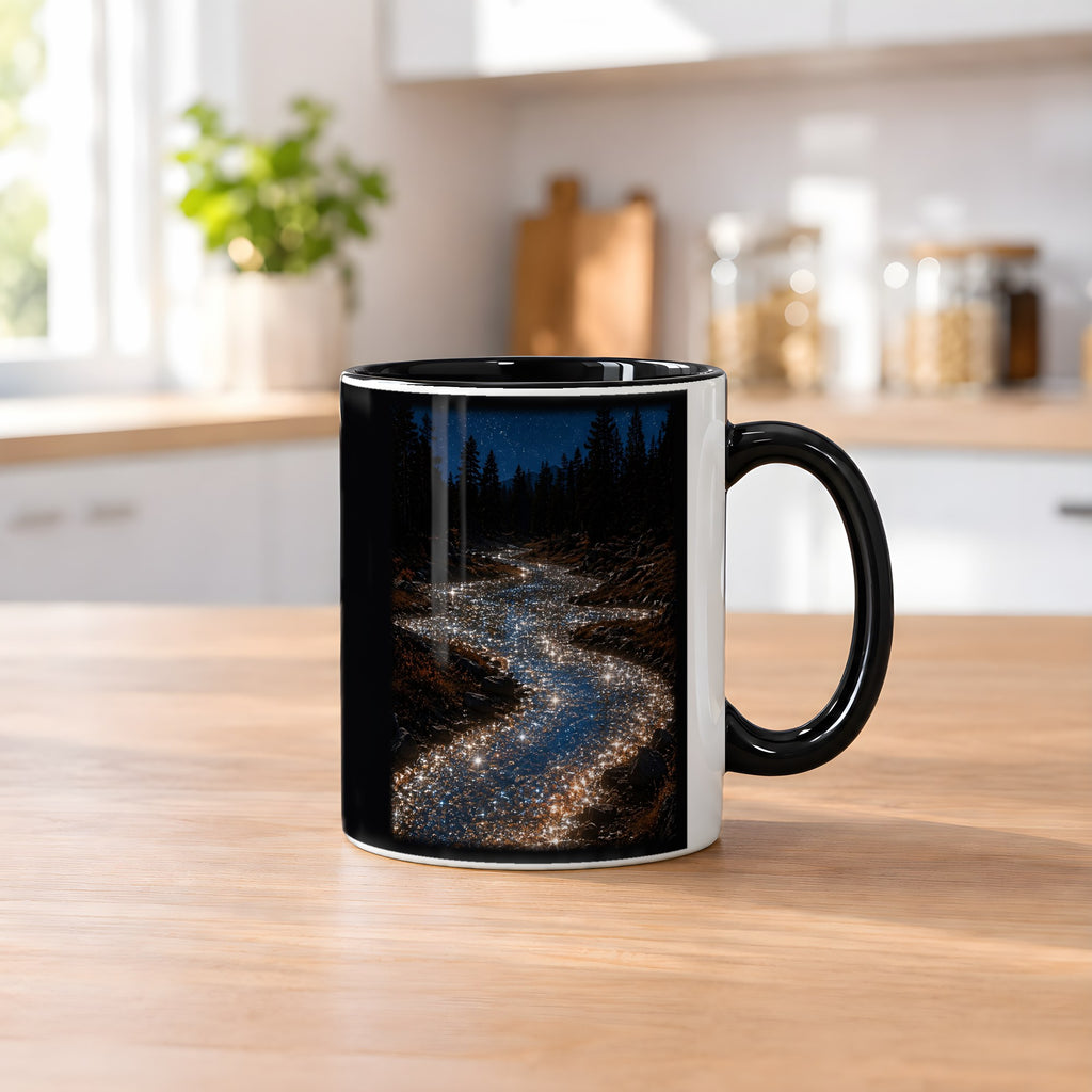 Sternenader – Tasse innen schwarz, auf dem Küchentresen