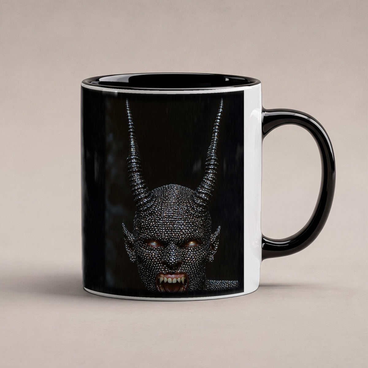 Höllenfürst – Tasse innen schwarz, freigestellt