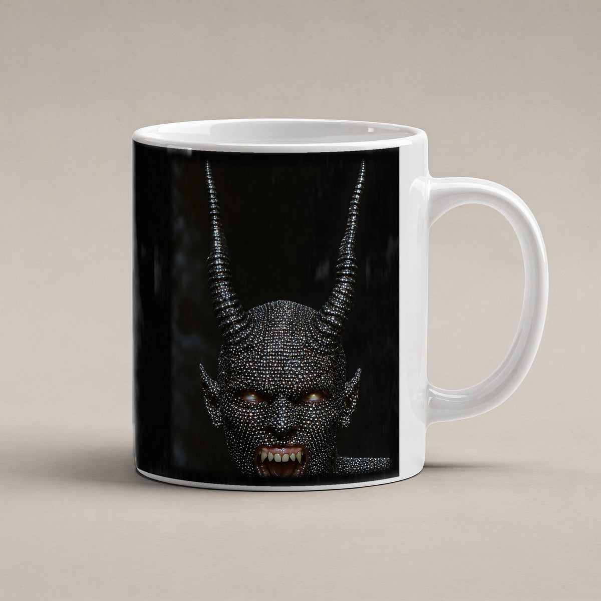Höllenfürst – weiße Tasse, freigestellt