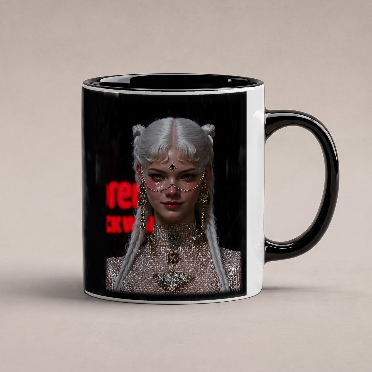 Blutrubin – Tasse innen schwarz, freigestellt