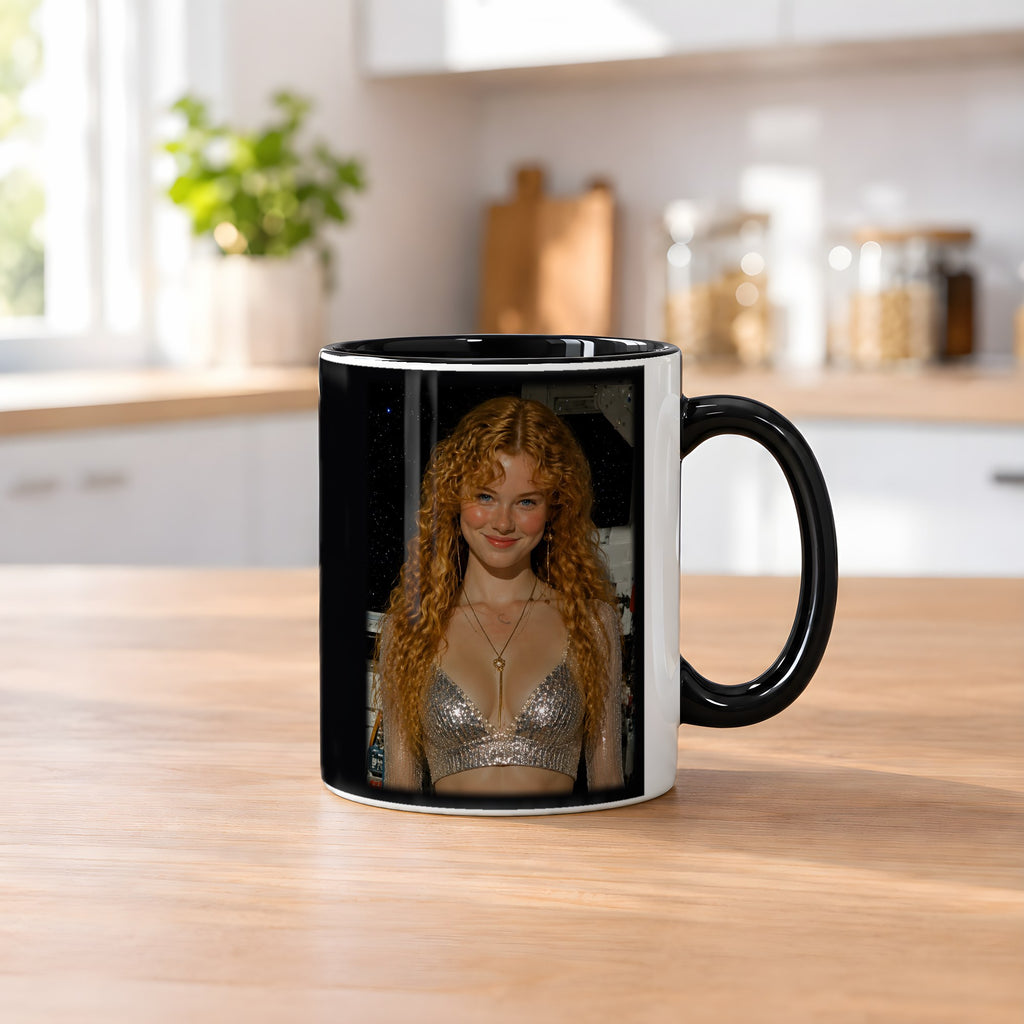 Silberrausch – Tasse innen schwarz, auf dem Küchentresen