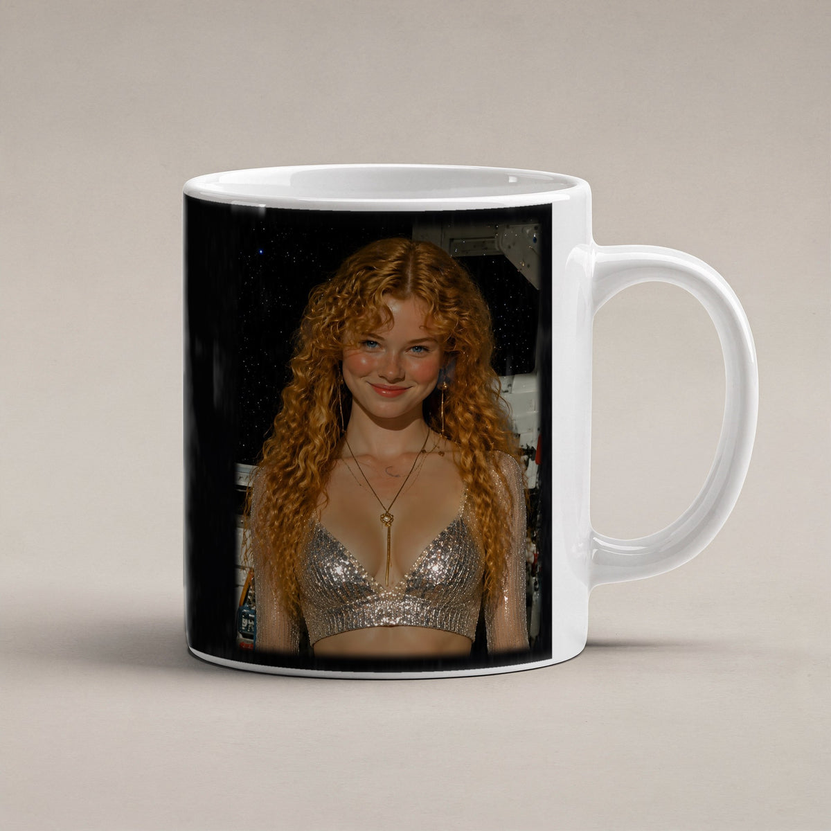 Silberrausch – weiße Tasse, freigestellt