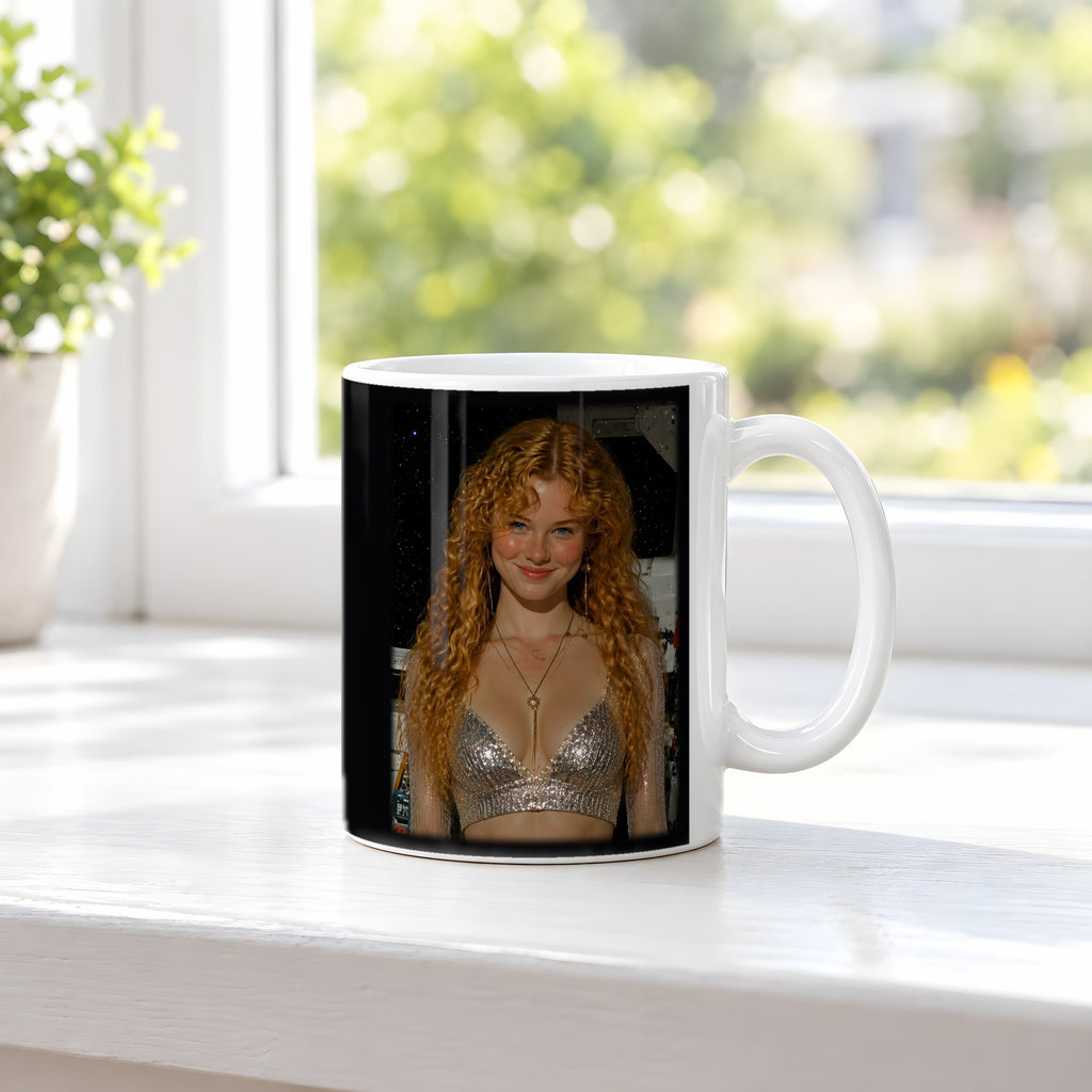Silberrausch – weiße Tasse, auf der Fensterbank
