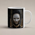 Obsidianengel – weiße Tasse, freigestellt