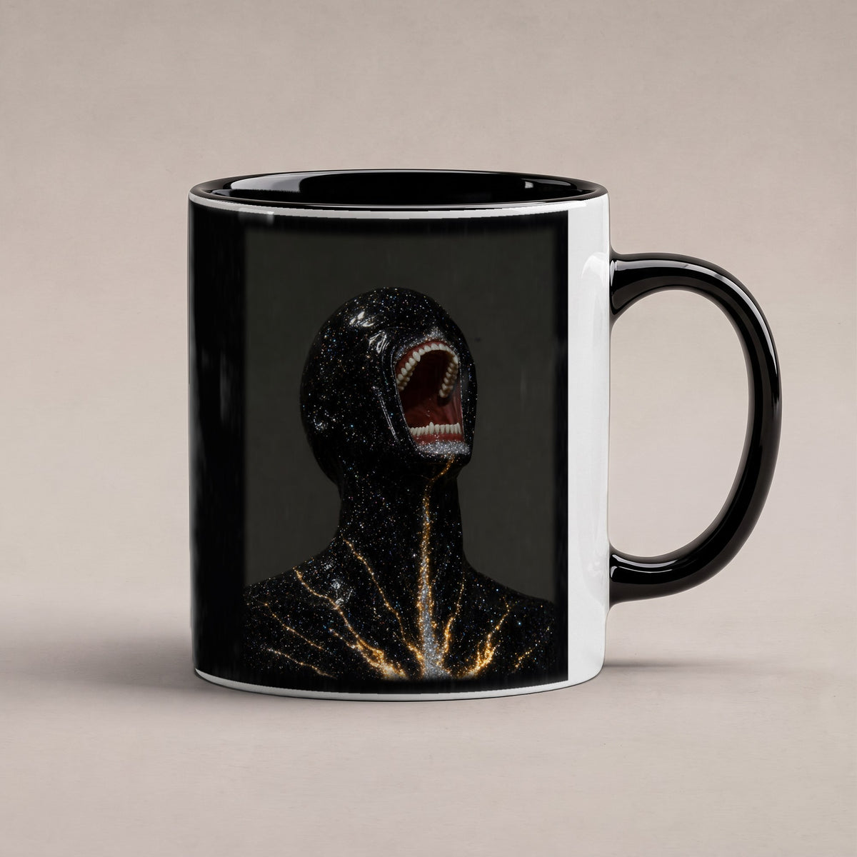 Sternenbruch – Tasse innen schwarz, freigestellt