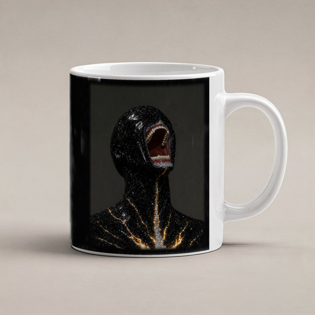 Sternenbruch – weiße Tasse, freigestellt