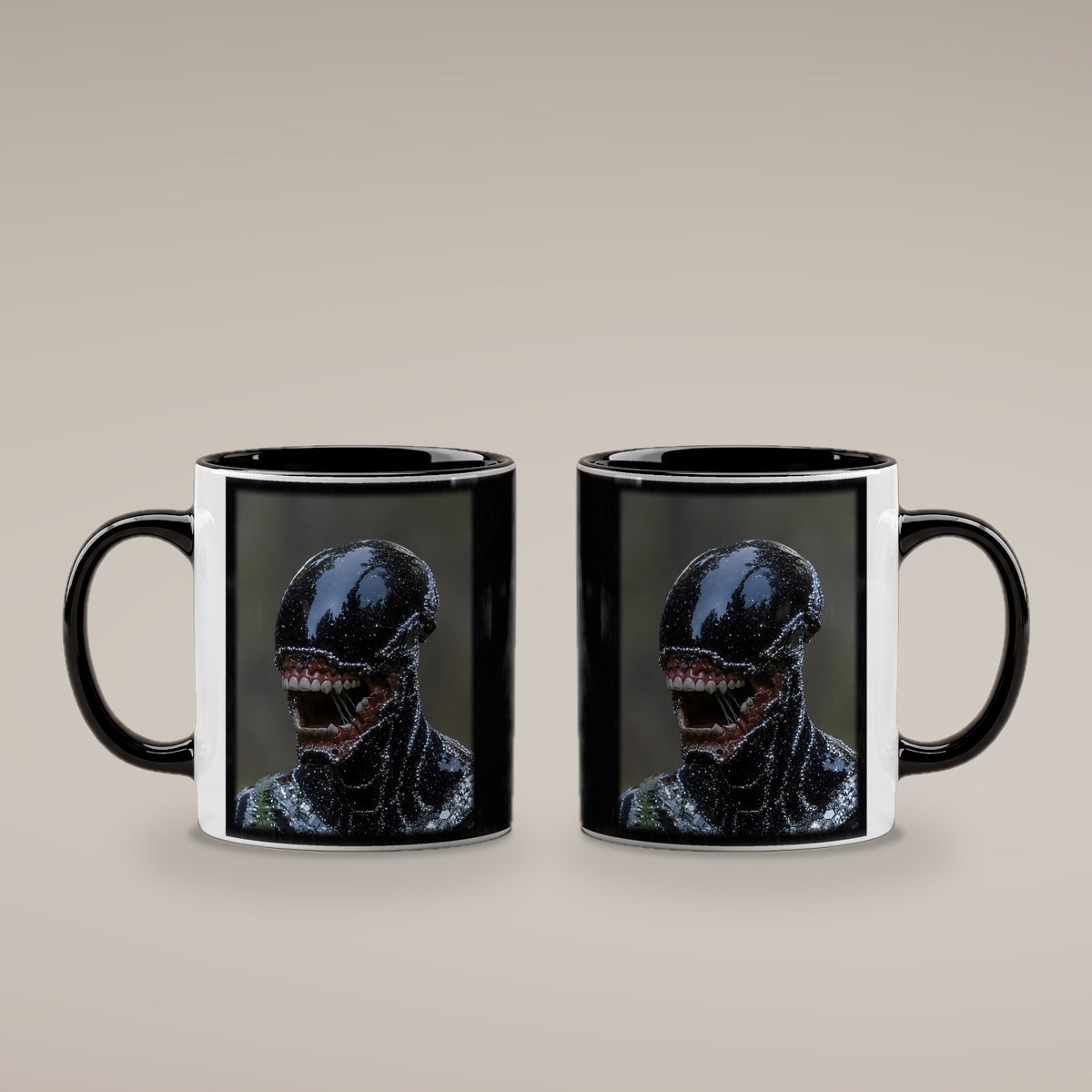 Der Schattenwandler – Tasse innen schwarz, beide Seiten bedruckt