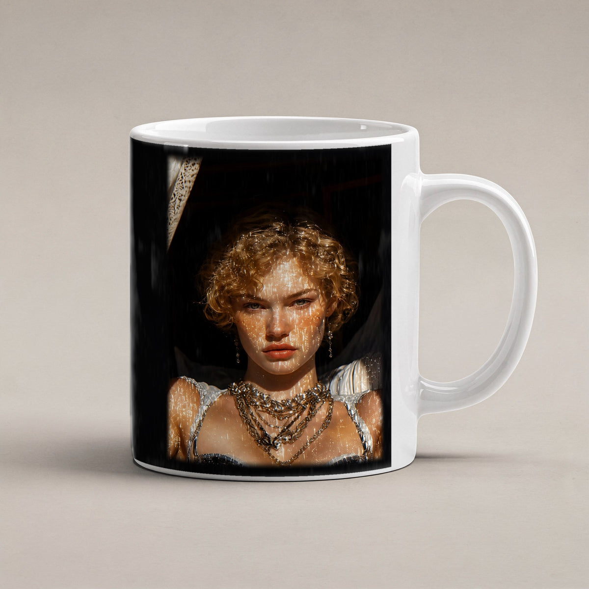 Nachtdiva – weiße Tasse, freigestellt