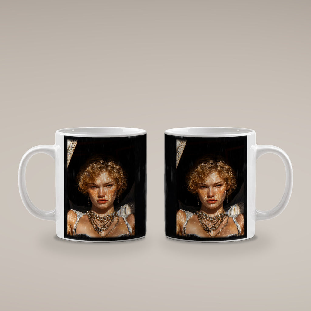 Nachtdiva – weiße Tasse, beide Seiten bedruckt