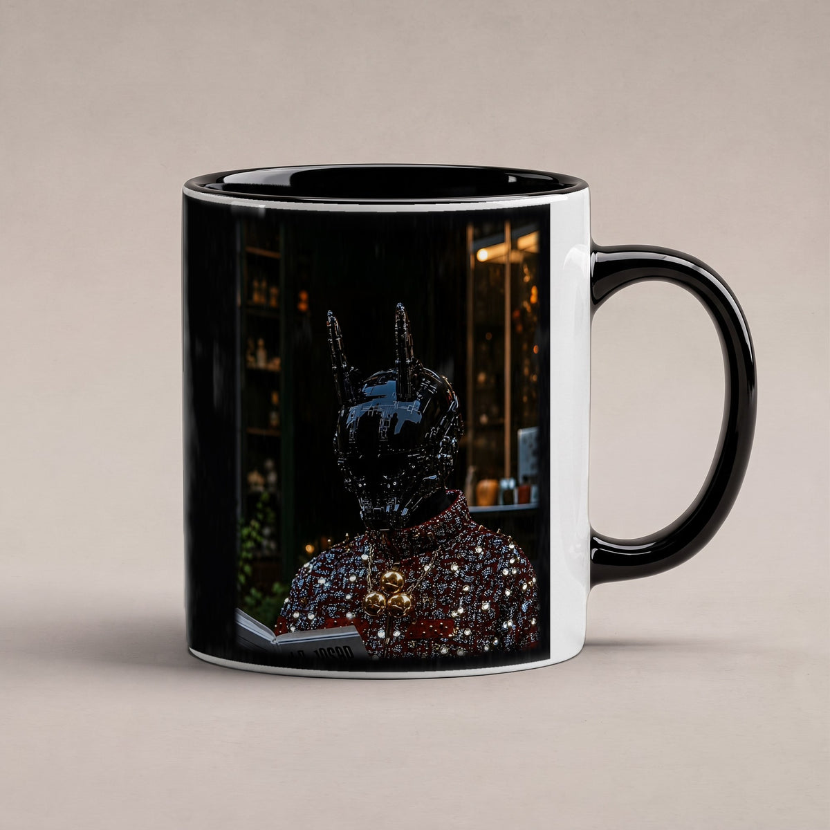 Der Alchemist – Tasse innen schwarz, freigestellt