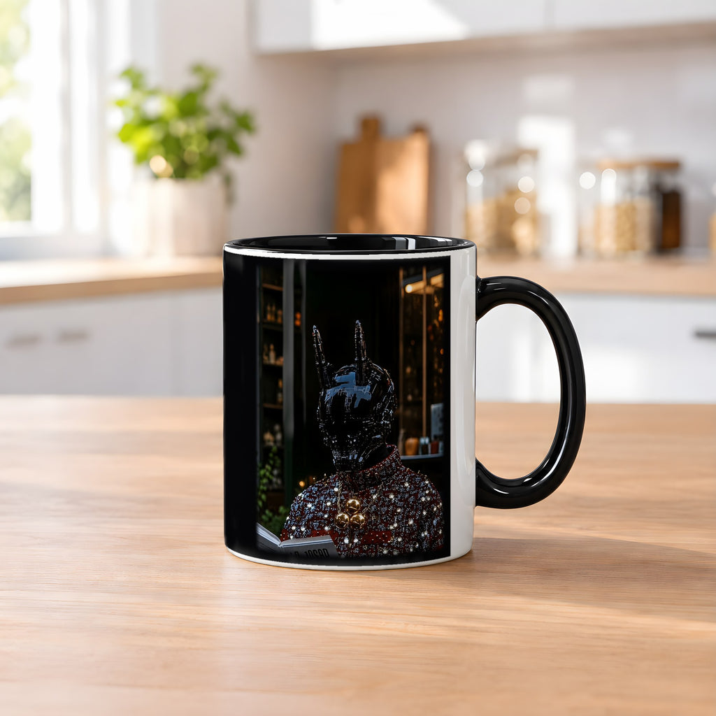 Der Alchemist – Tasse innen schwarz, auf dem Küchentresen