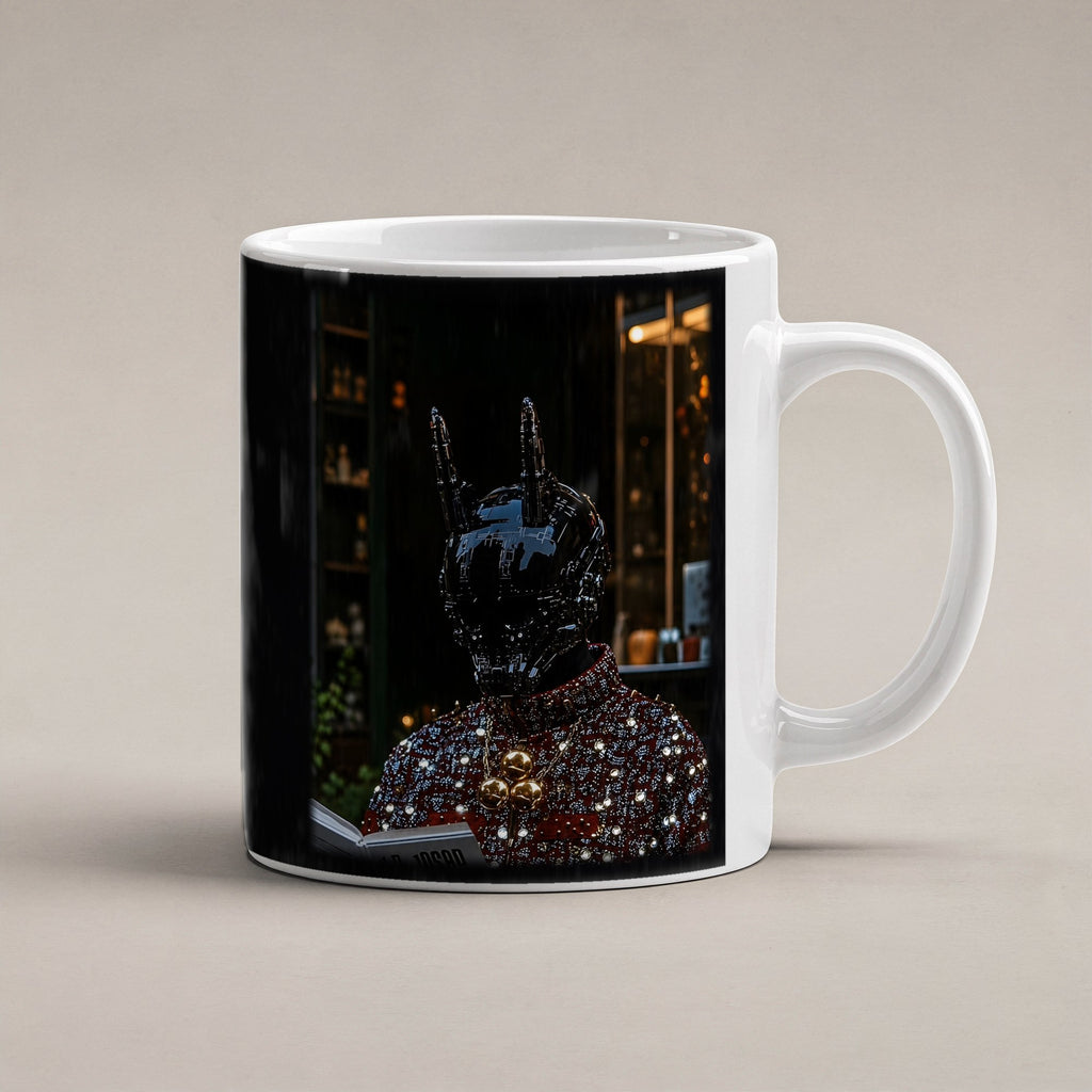 Der Alchemist – weiße Tasse, freigestellt