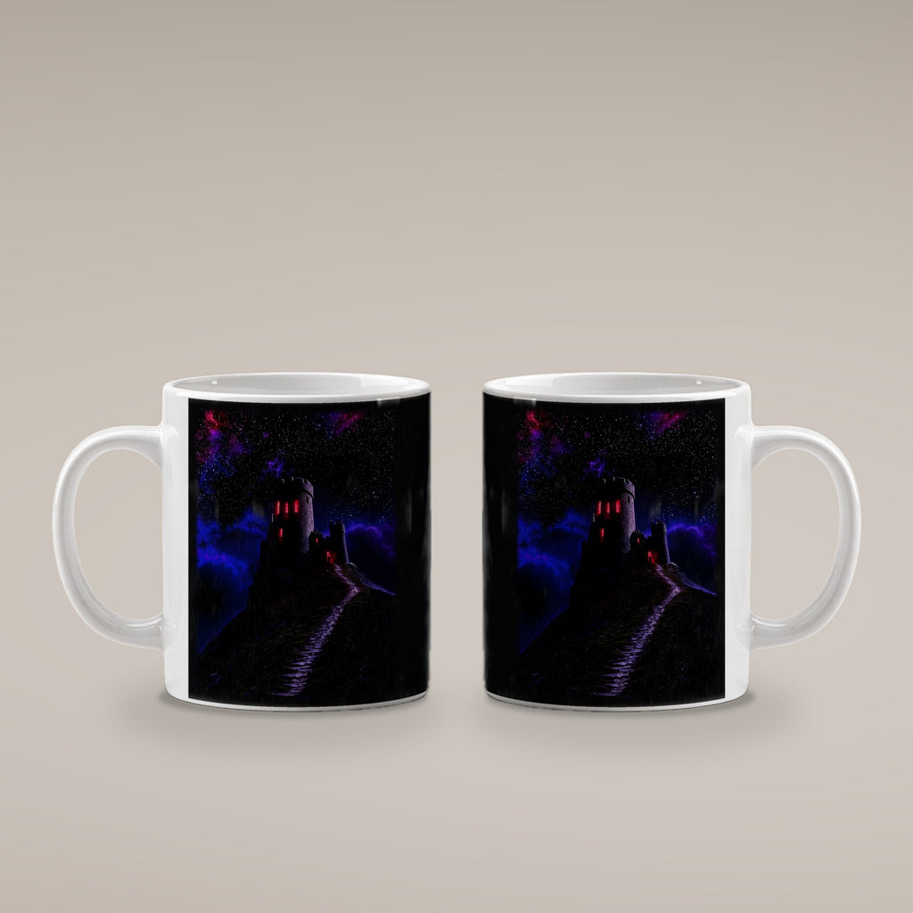 Schattenburg – weiße Tasse, beide Seiten bedruckt