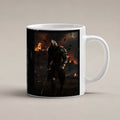 Der Flammenritter – weiße Tasse, freigestellt