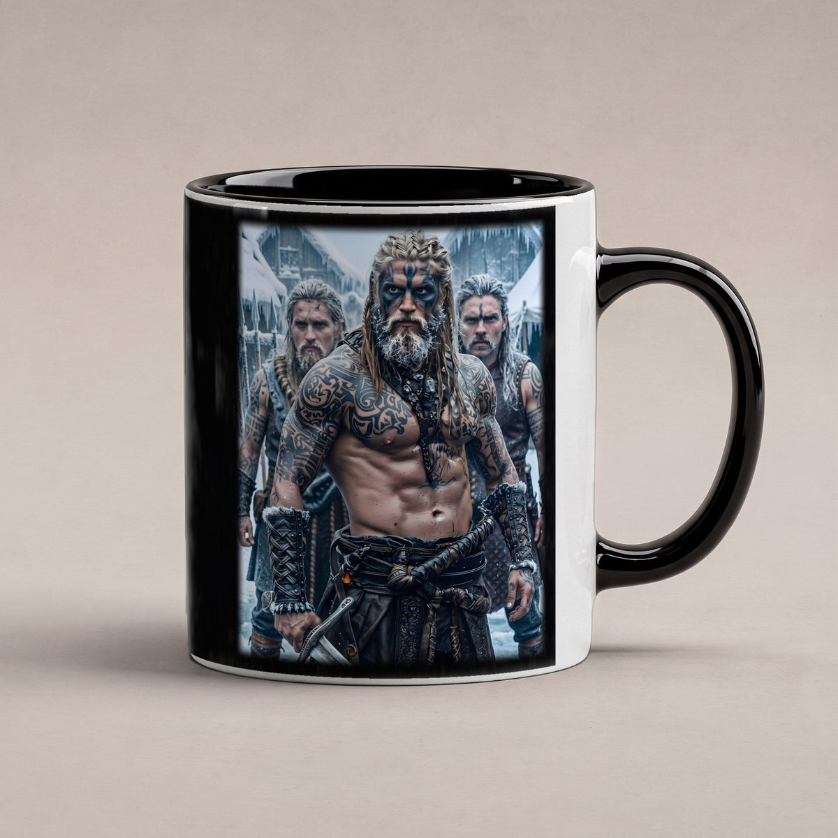 Die Frostbrüder – Tasse innen schwarz, freigestellt