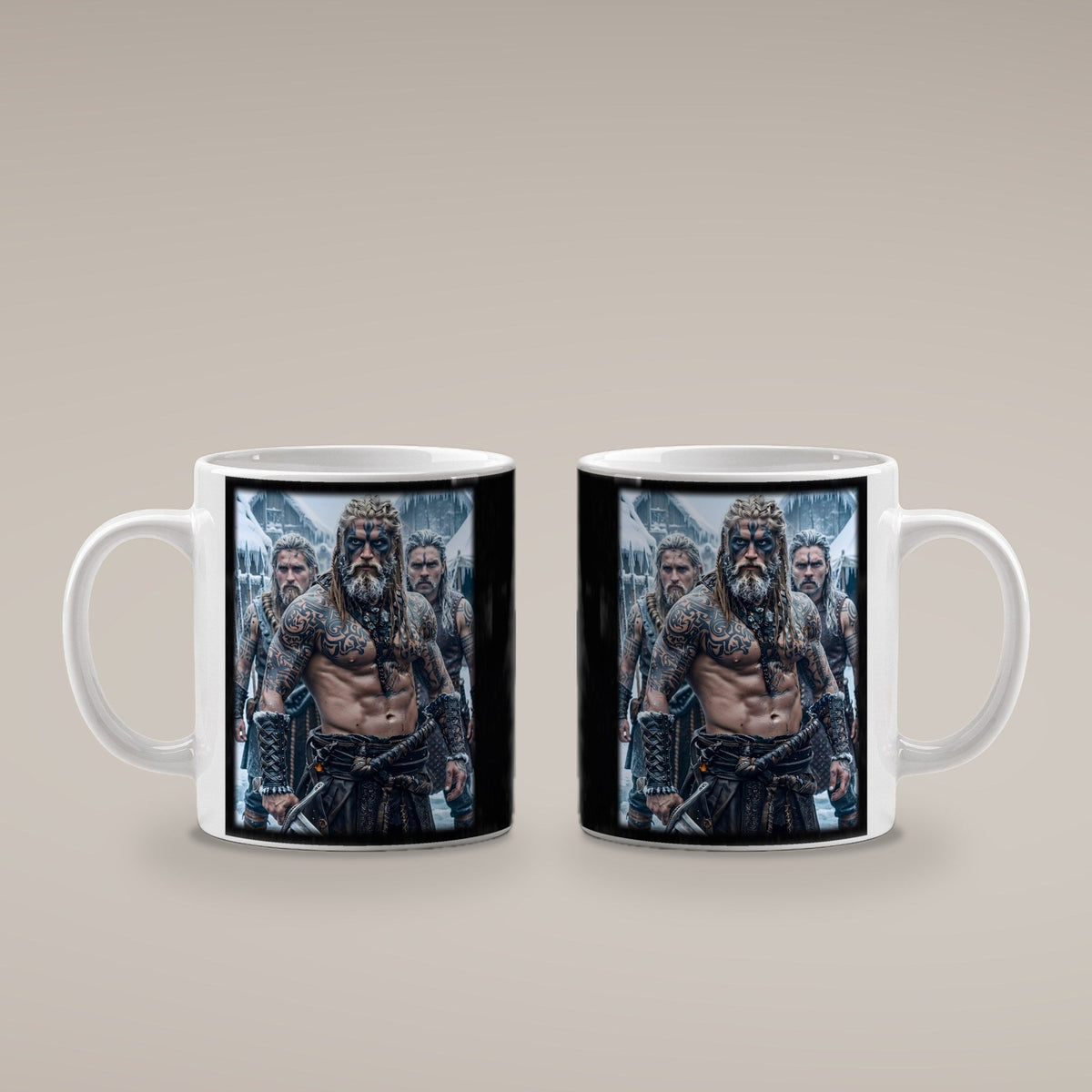 Die Frostbrüder – weiße Tasse, beide Seiten bedruckt