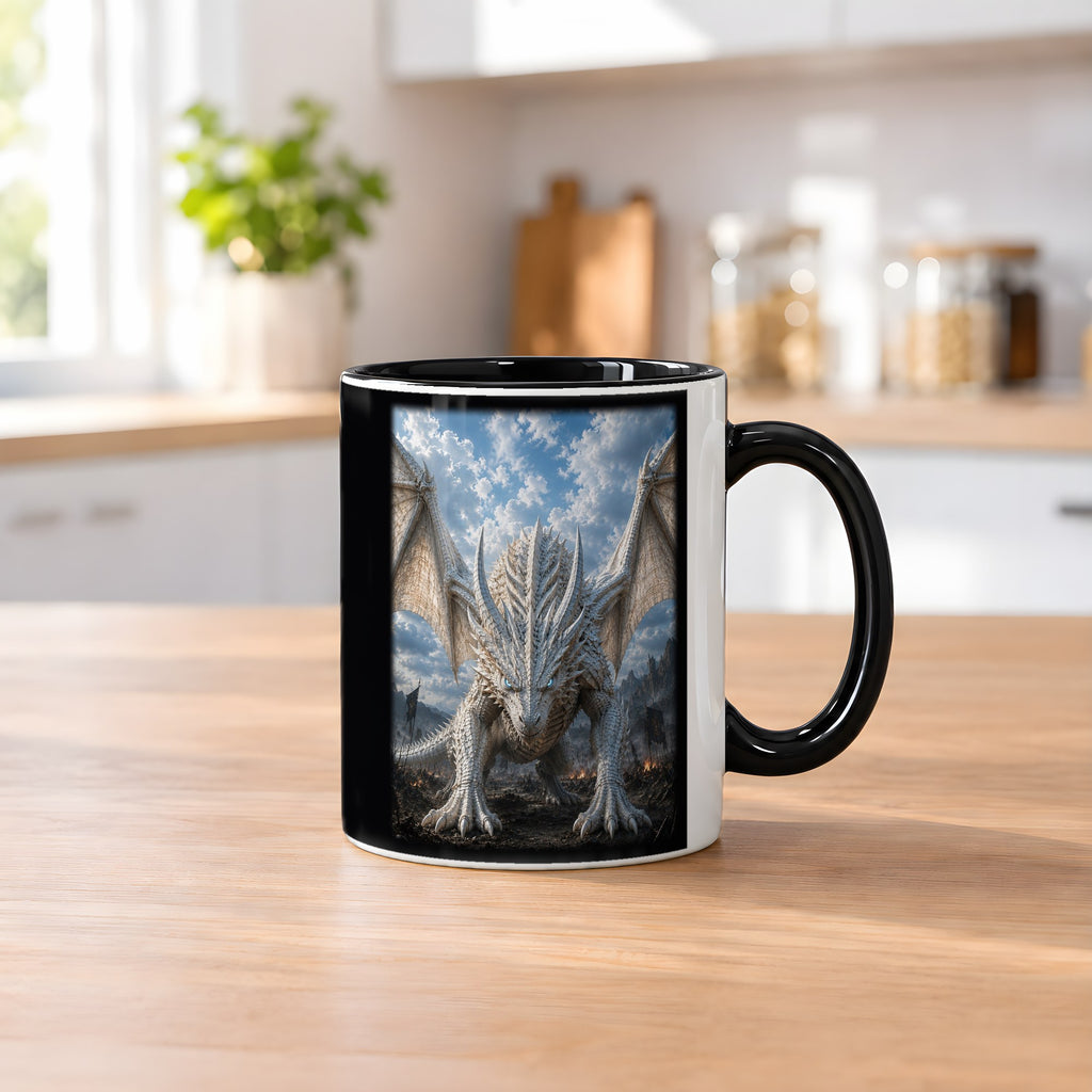 Der Frostwächter – Tasse innen schwarz, auf dem Küchentresen