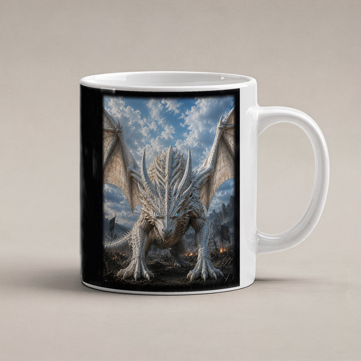 Der Frostwächter – weiße Tasse, freigestellt