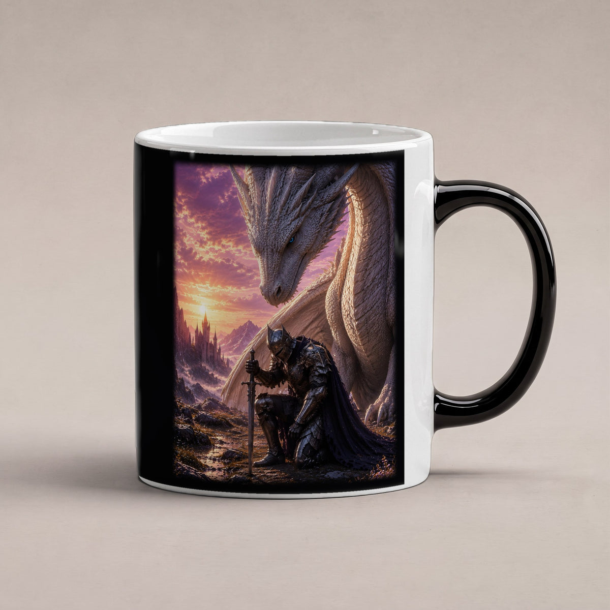 Das Gelöbnis – Black Edition Zaubertasse mit Motiv (heiß), freigestellt