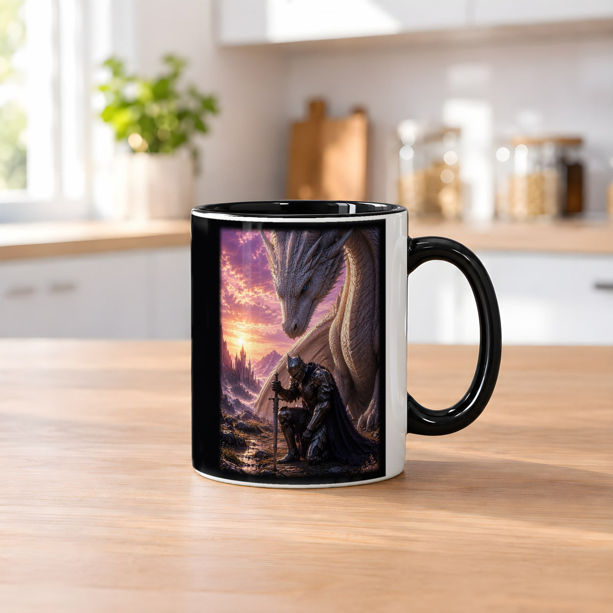 Das Gelöbnis – Tasse innen schwarz, auf dem Küchentresen