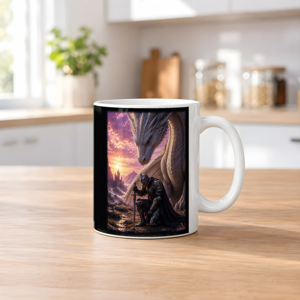 Das Gelöbnis – weiße Tasse, auf dem Küchentresen