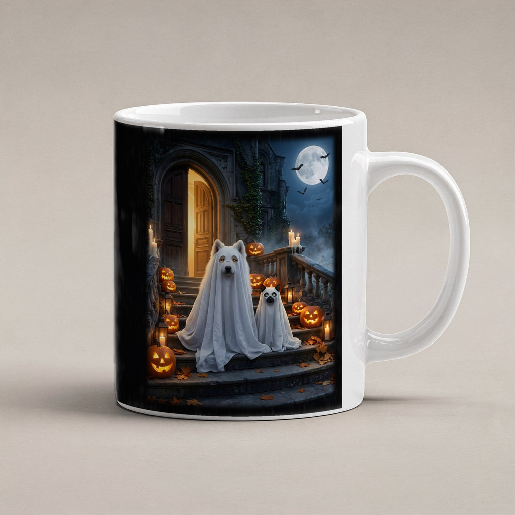 Die Spukhunde – weiße Tasse, freigestellt