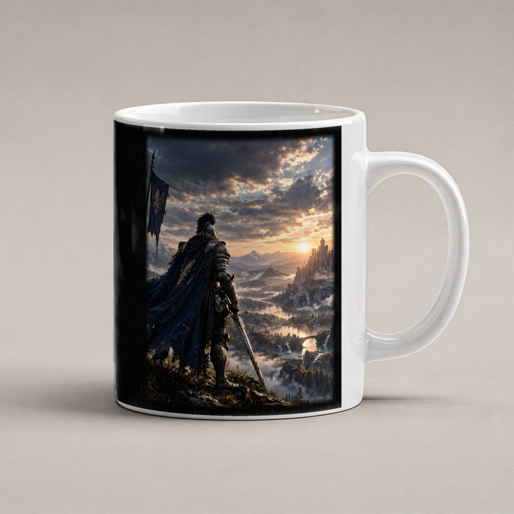 Über dem goldenen Tal – weiße Tasse, freigestellt
