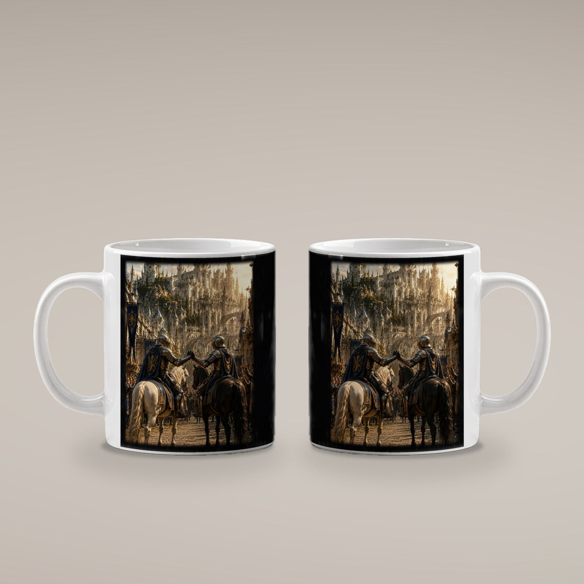Die Heimkehr der Wächter – weiße Tasse, beide Seiten bedruckt