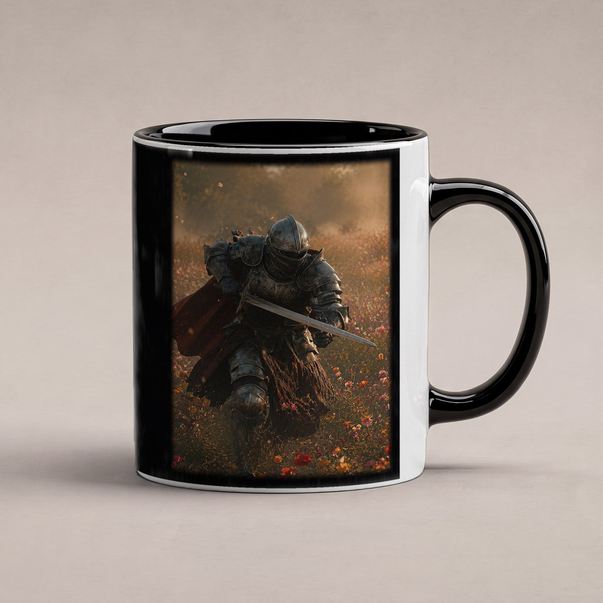 Herbstkrieger – Tasse innen schwarz, freigestellt