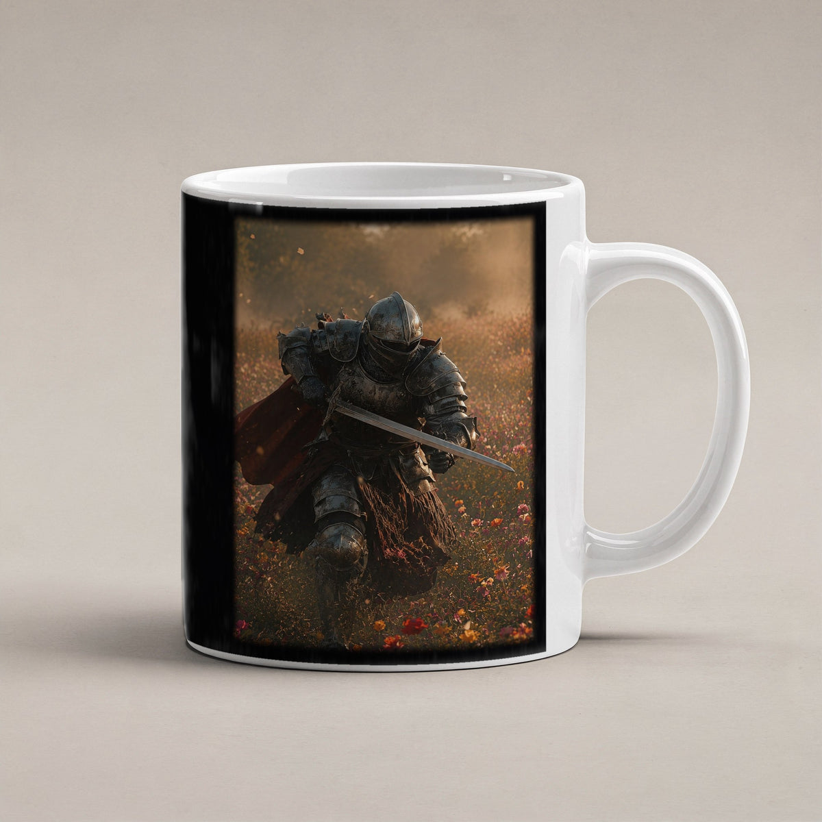 Herbstkrieger – weiße Tasse, freigestellt