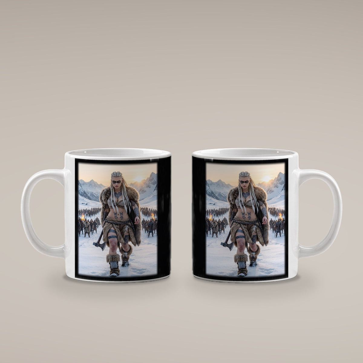 Die Heerführerin – weiße Tasse, beide Seiten bedruckt