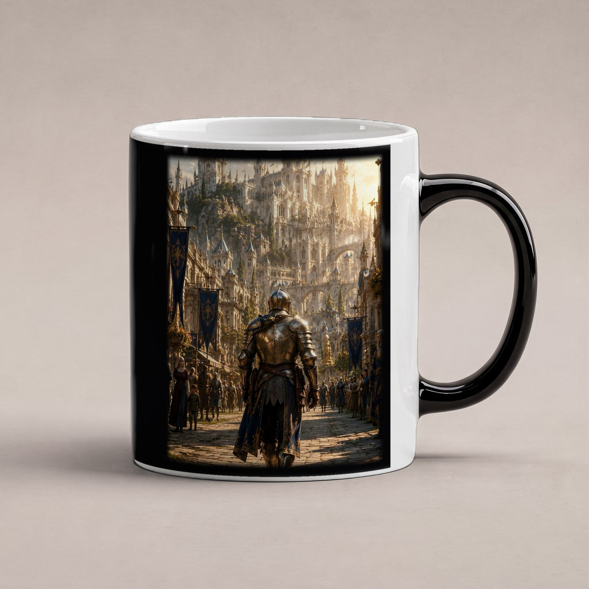 Der Heimkehrer – Black Edition Zaubertasse mit Motiv (heiß), freigestellt