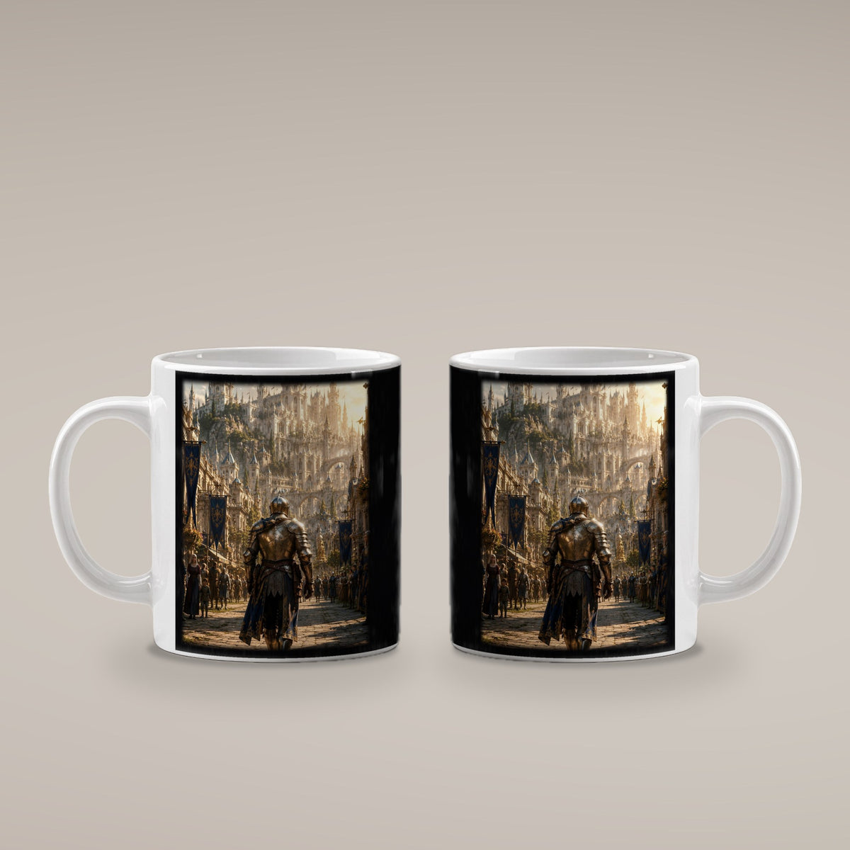 Der Heimkehrer – weiße Tasse, beide Seiten bedruckt