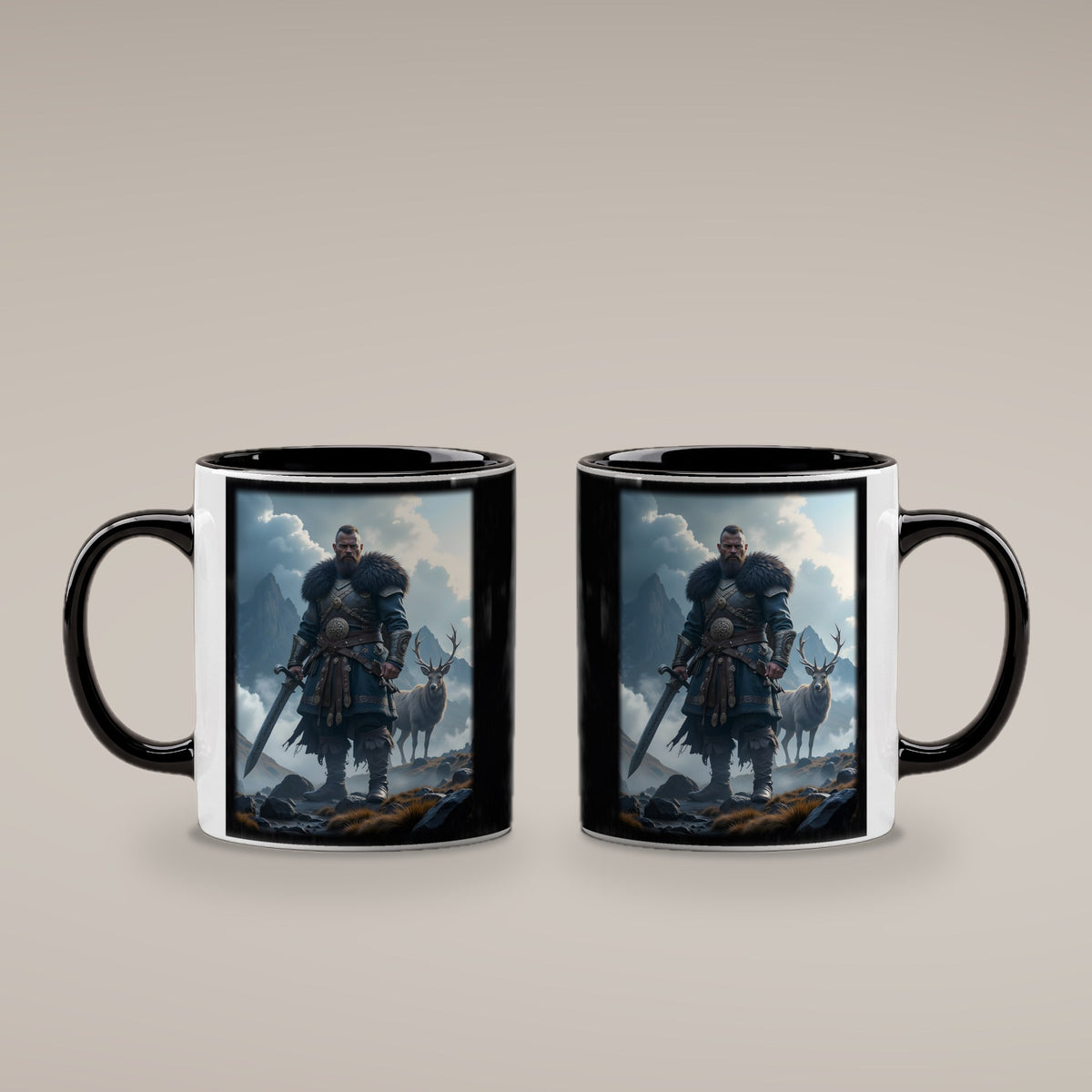Der Hochlandwächter – Tasse innen schwarz, beide Seiten bedruckt