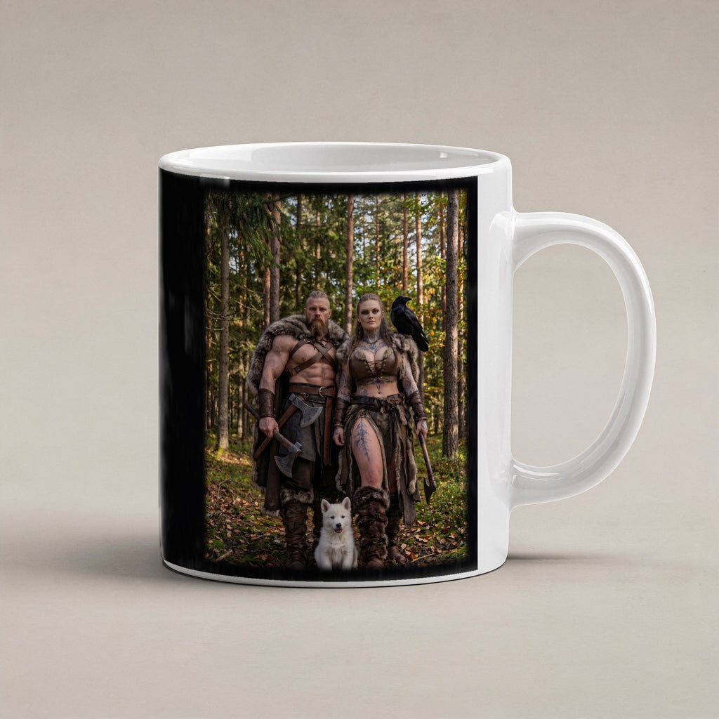 Der Herbstpfad – weiße Tasse, freigestellt