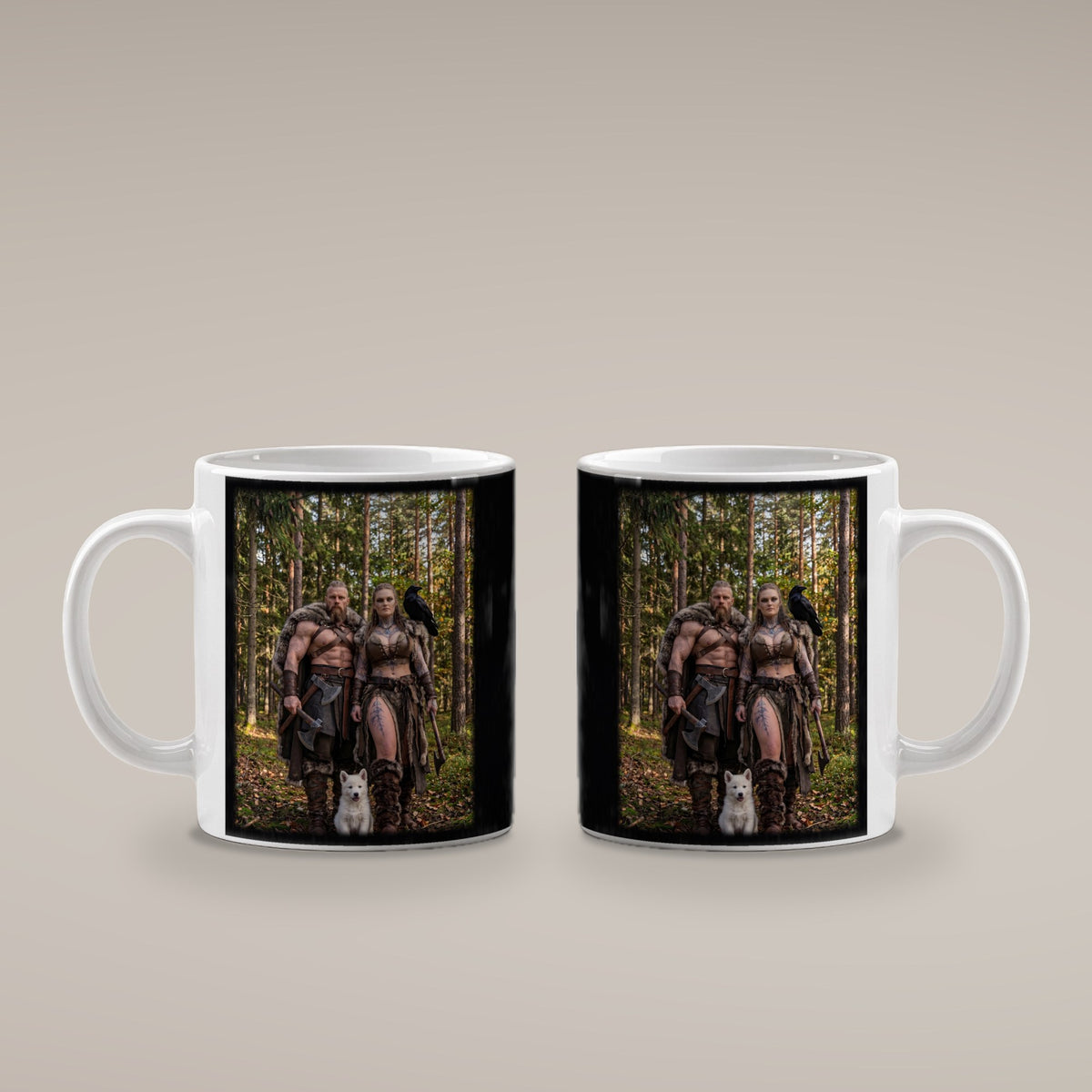 Der Herbstpfad – weiße Tasse, beide Seiten bedruckt