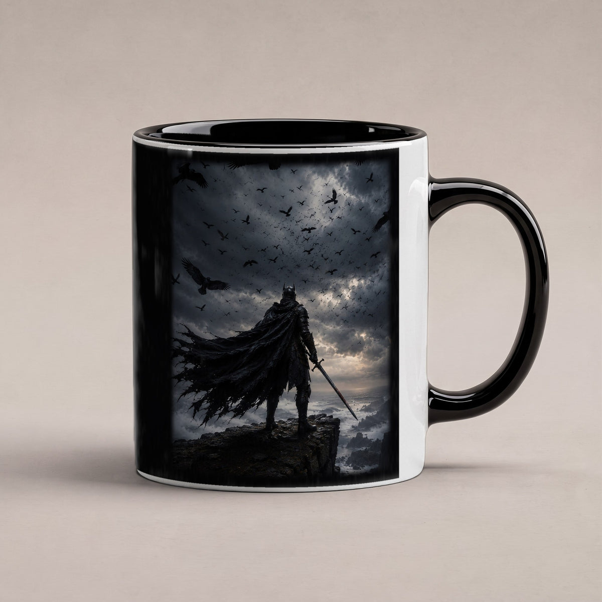 Herr der Raben – Tasse innen schwarz, freigestellt