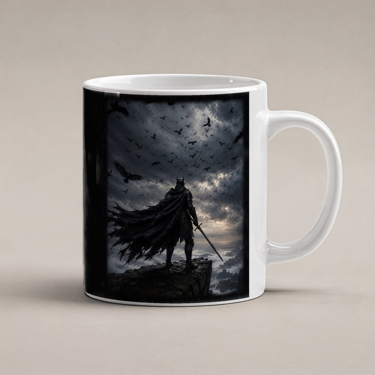 Herr der Raben – weiße Tasse, freigestellt