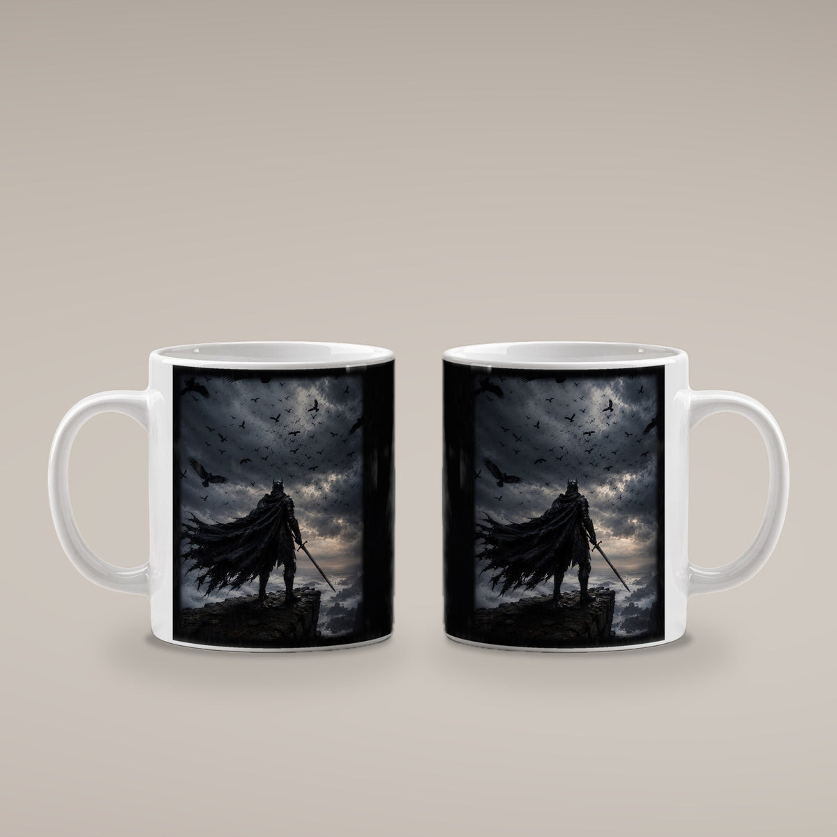 Herr der Raben – weiße Tasse, beide Seiten bedruckt