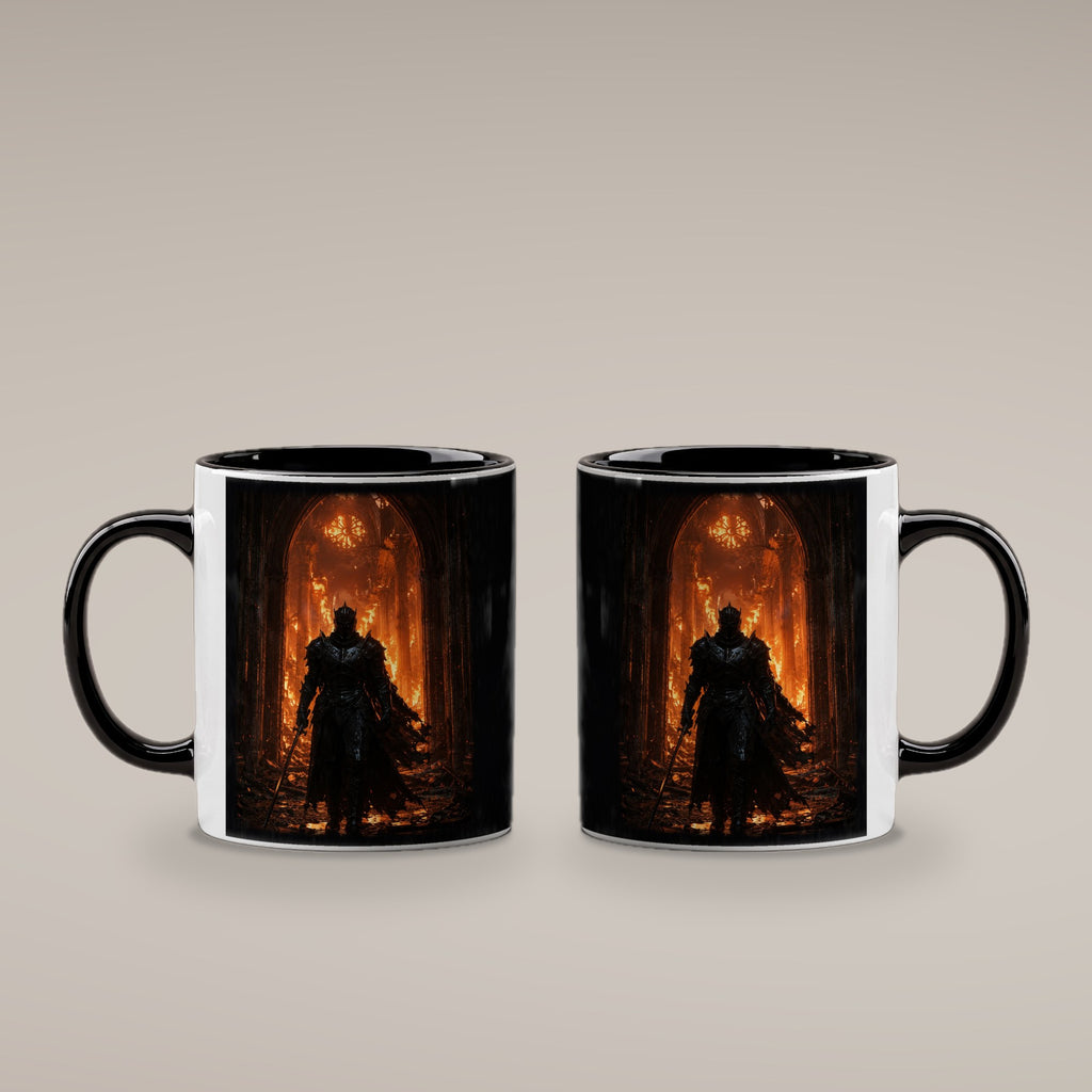 Das Inferno – Tasse innen schwarz, beide Seiten bedruckt