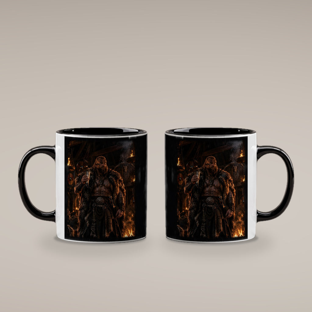 Der Jarl – Tasse innen schwarz, beide Seiten bedruckt