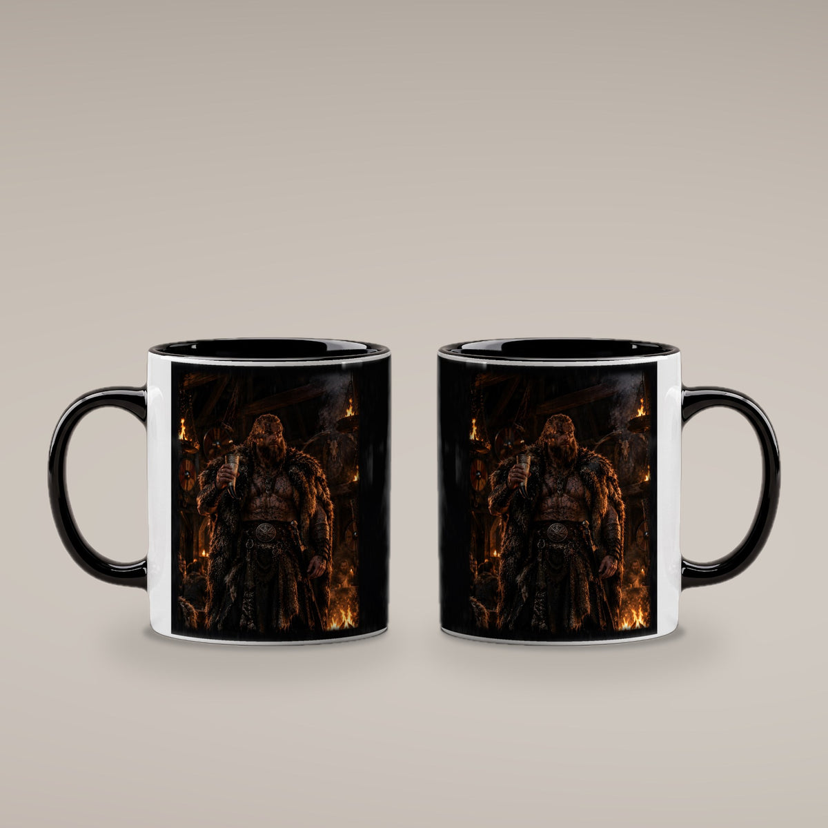 Der Jarl – Tasse innen schwarz, beide Seiten bedruckt