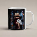 Die Kürbis-Dame – weiße Tasse, freigestellt