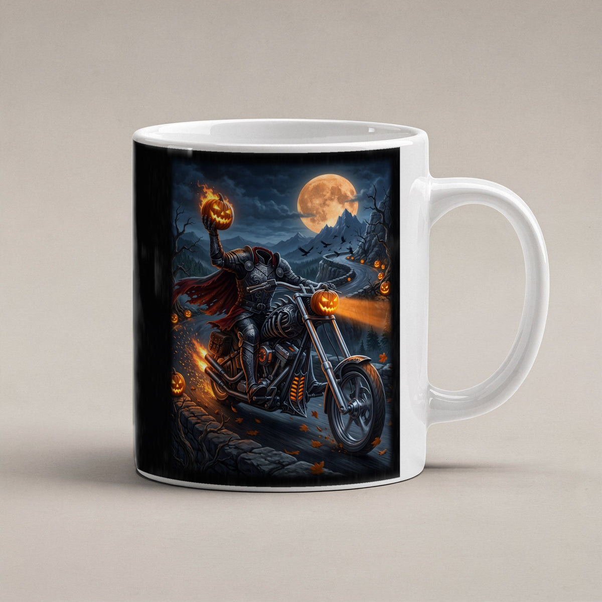 Der Höllenritt – weiße Tasse, freigestellt