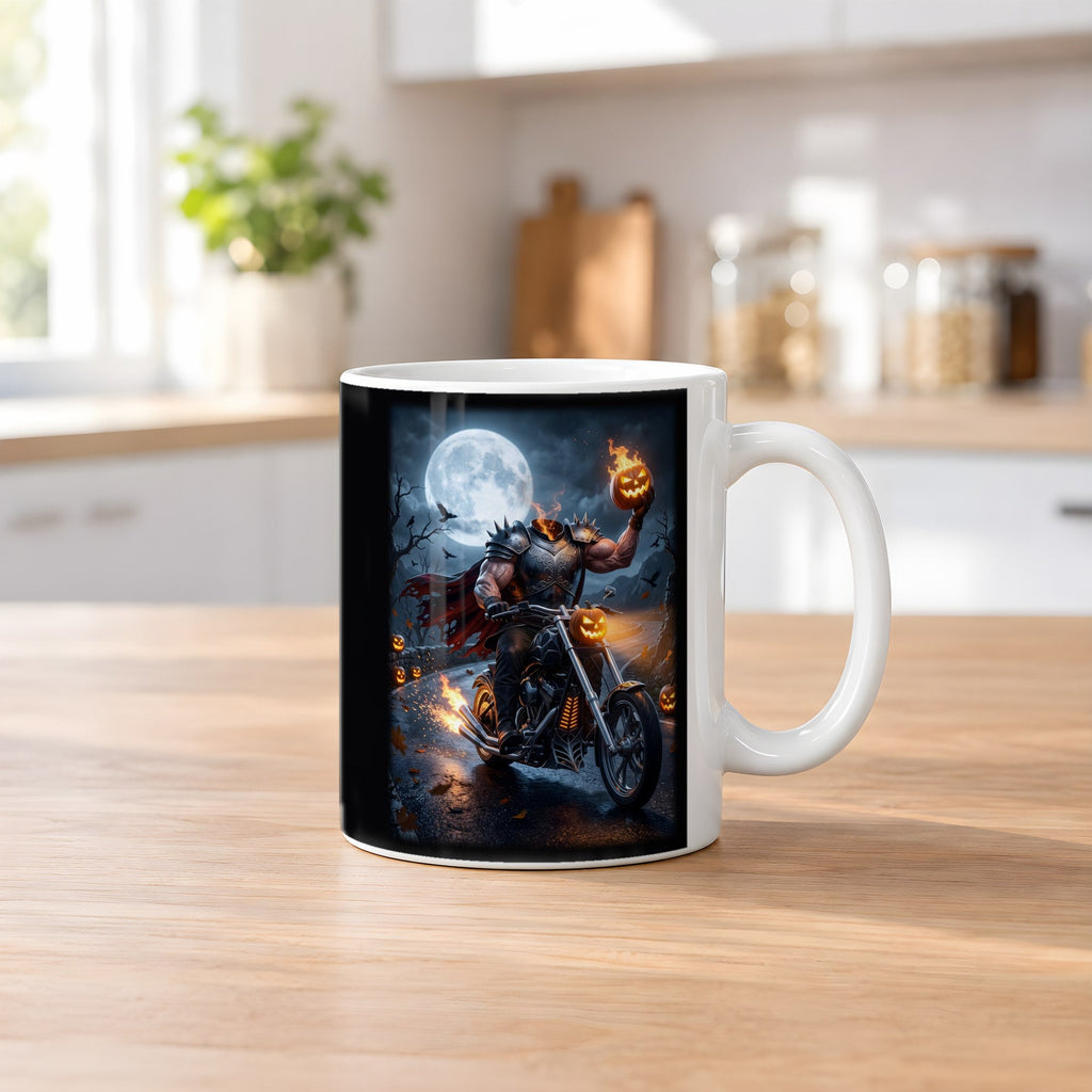 Der eiserne Reiter – weiße Tasse, auf dem Küchentresen